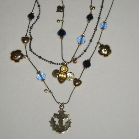 Betsey Johnson Anchor & Bee Necklace Ivy League - Picture 6 of 6